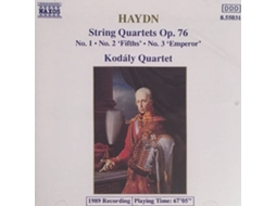 CD String Quartets Op. 76, No. 1, No. 2Fifths, No. 3Emperor