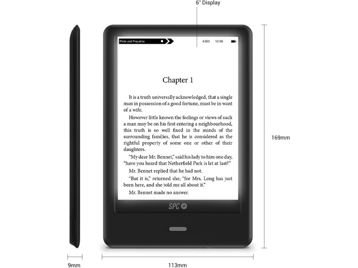 Ebook Reader SPC Dickens Light Pro Worten.pt