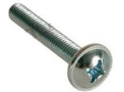 Parafuso P/ Puxador Din 967 - Zinc. Branco - M4 - 30mm