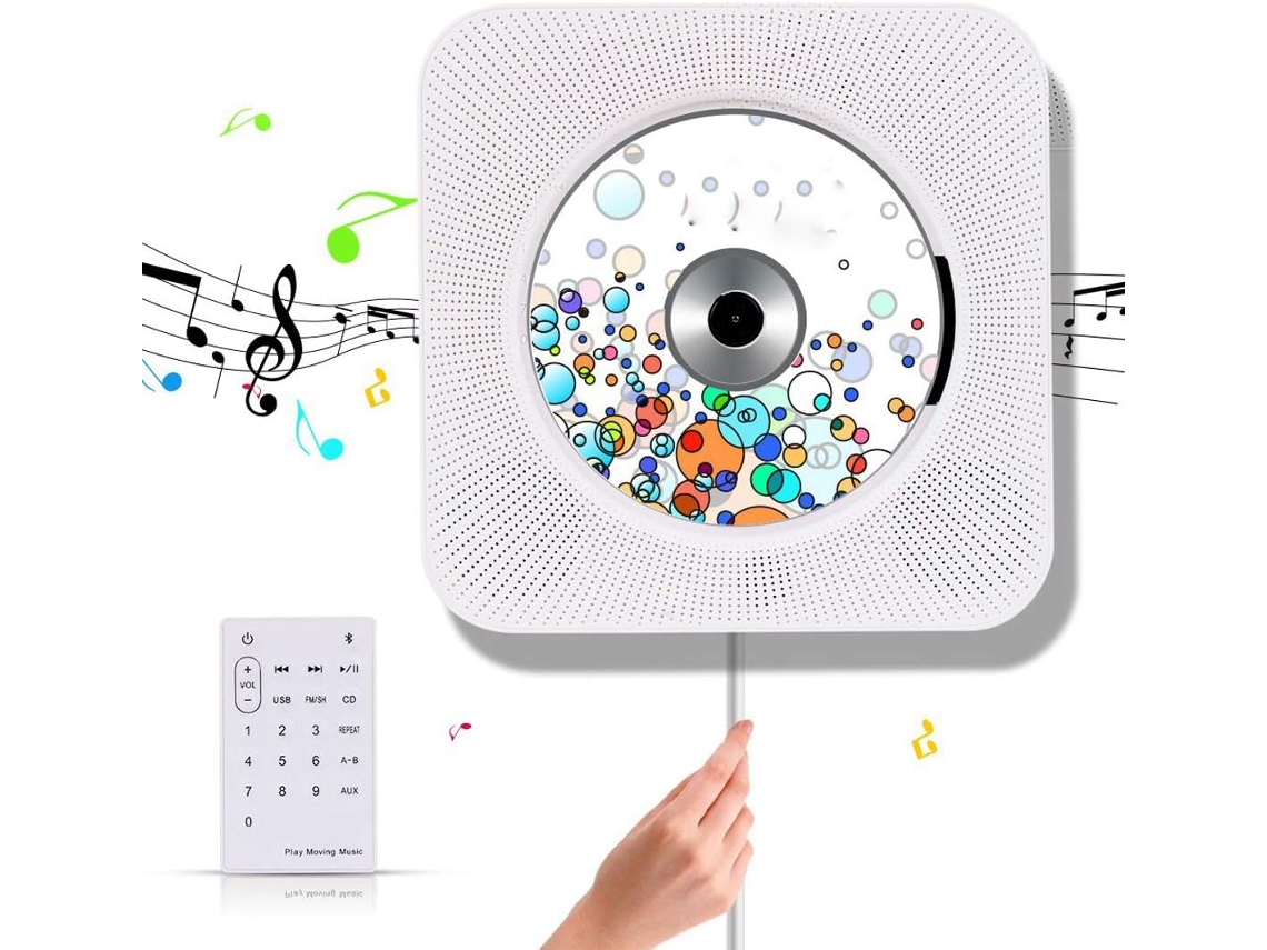 Leitor De Cd, Suaver, Portátil, Para Montagem Na Parede, Áudio Doméstico, Bluetooth, Alto Falantes Hifi Integrados