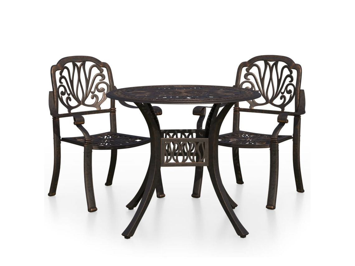 Bistro Set, Bistro Sets Vidaxl Marrom Alumínio (n/a)
