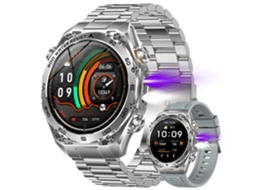 Smartwatch Ak105 (1000mah Lanterna Uv Chamadas Bluetooth Ip68 Prateado)