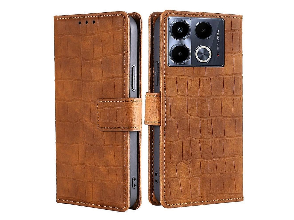 Capa De Couro Com Fecho Magnético Skin Feel Crocodile