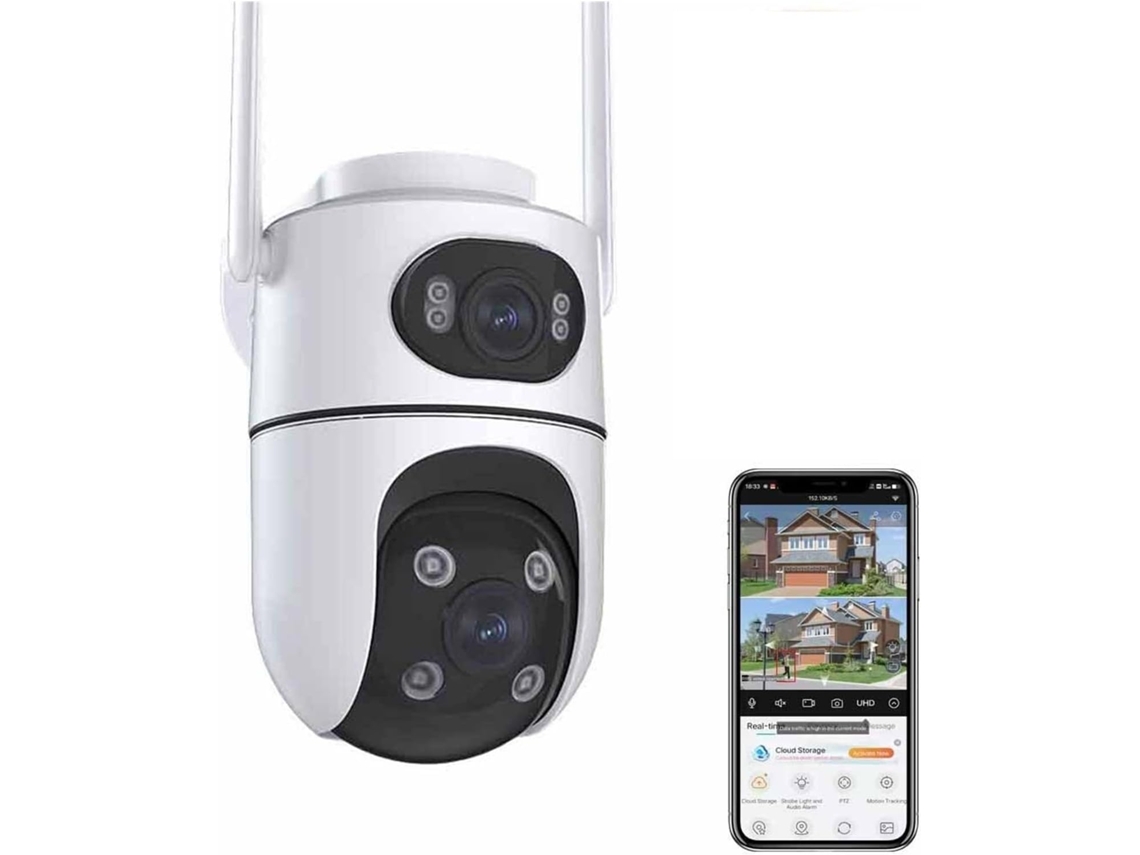 Câmera Wi fi Externa com Lente Dupla 4k Hd, Câmera Ptz 2k com Rastreamento. SFUSHOS