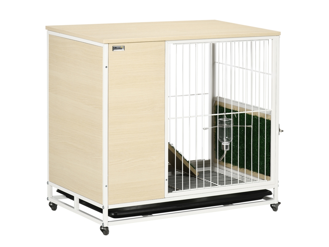 Gavelha de Coelho Sobre Rodas, Plataformas de Teto Solar com Bandeja Removível 78 X 52,5 X 76,5 Cm Natural Ge