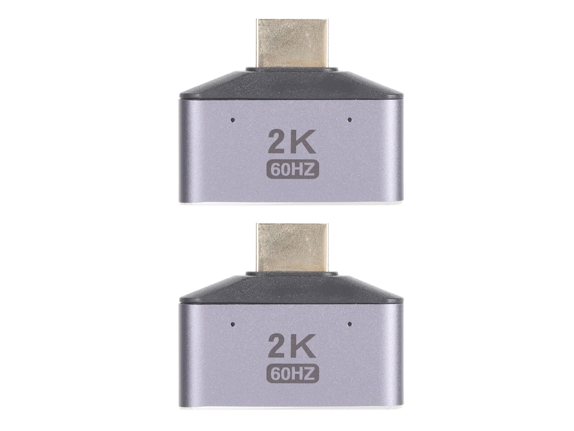 Adaptador De Interface Multimídia Em Alta Definição Splitter 1 Para 2 Com Led E Alumínio Bidirecional Para Laptop