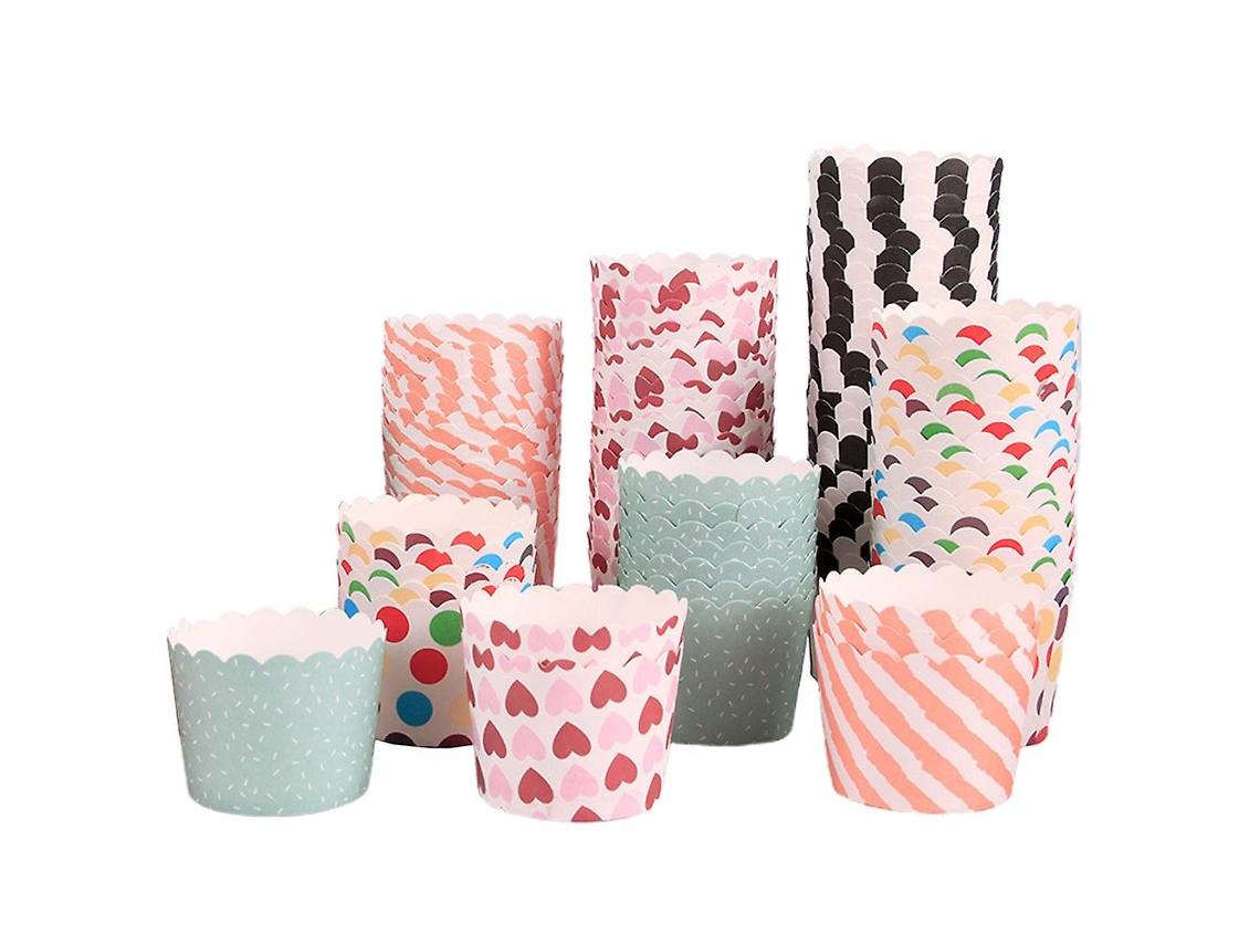 Conjunto De 100 Forminhas Papel Para Muffins, Cupcakes E Outras Sobremesas, Ideais Lembrancinhas Festa Confeitaria (estampas Sortidas).
