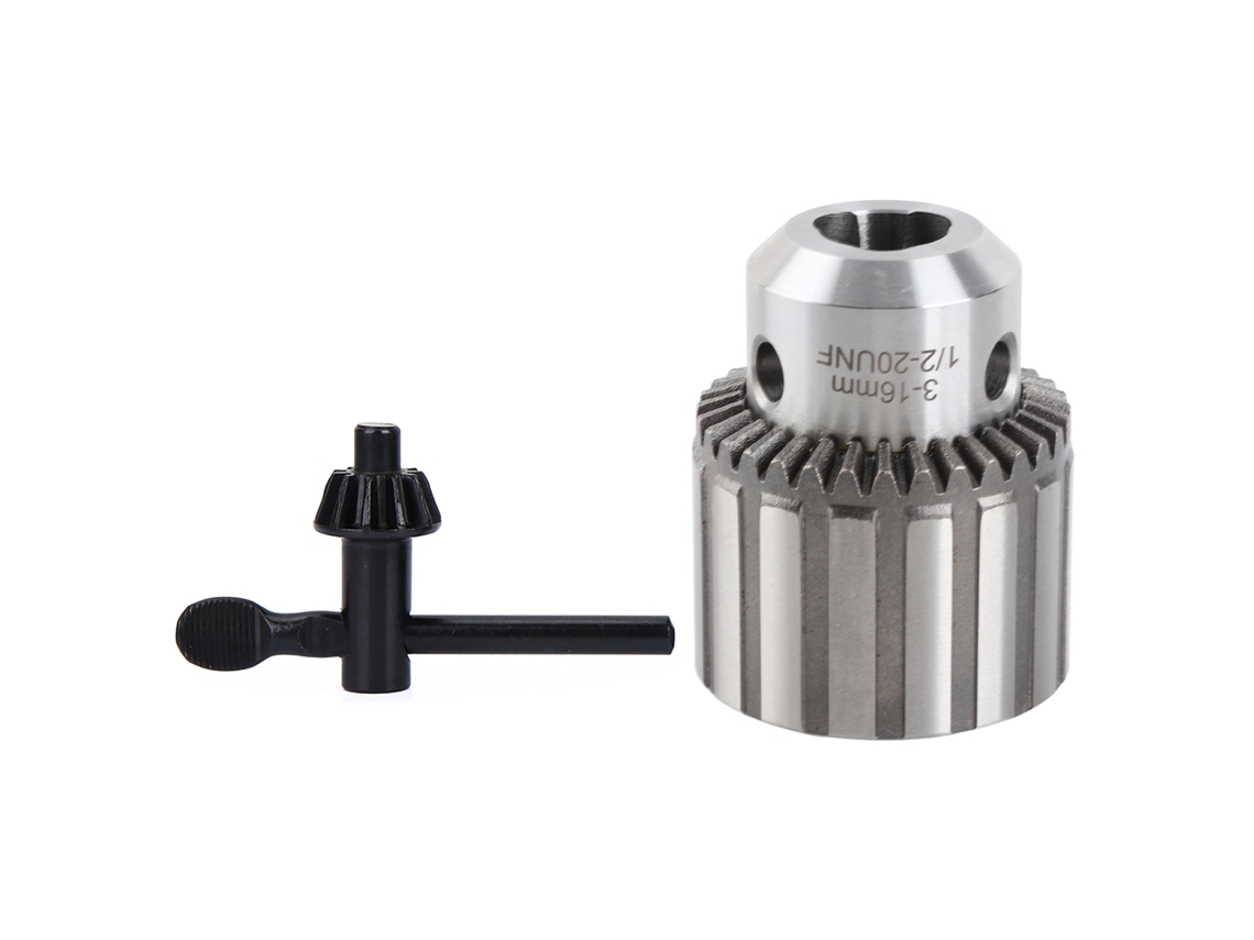 Mandril De Broca De Tipo Con Llave, Capacidad 1/8"-5/8" 3-16mm, Montaje 1/2-20 Unf