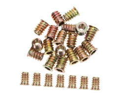 Conjunto De 40 Insertos Roscados Para Madeira, Porcas De Inserção Em Aço Carbono, Fáceis De Instalar E Remover Para