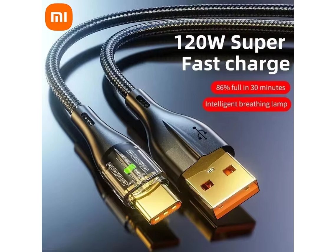 Cabo Usb-a Para Tipo-c 6a 120w Com Núcleo De Cobre E Transmiss?o De Dados, 1m/2m De Comprimento.