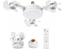 Ventilador De Teto Com Luz E Soquete E27, Led Silencioso 2 Em 1