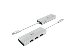 Estação De Acoplamento De Extensão Usb-c Em Liga De Alumínio, Divisor Usb De Alta Velocidade, Hub Portátil Para Laptop