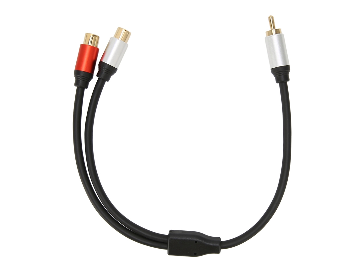 Cabo de Áudio EOOCOO RCA macho para 2 fêmeas, distribuição de sinal