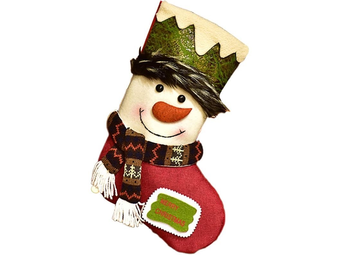 Calcetines Navideños De Muñeco De Nieve, Bolsa De Regalo Grande, Calcetín Navideño Para Chocolate Y Galletas