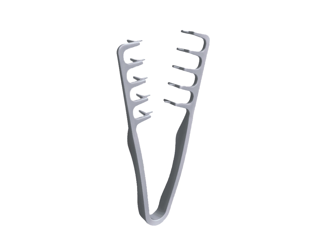 Pente de Modelagem com Dentes Largos e Macios, Pente de Textura Macia para Franjas MDUG (prateado, 1 Unidade)