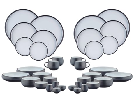 Conjunto Completo Gourmet 36 Peças Ônix Bjorn