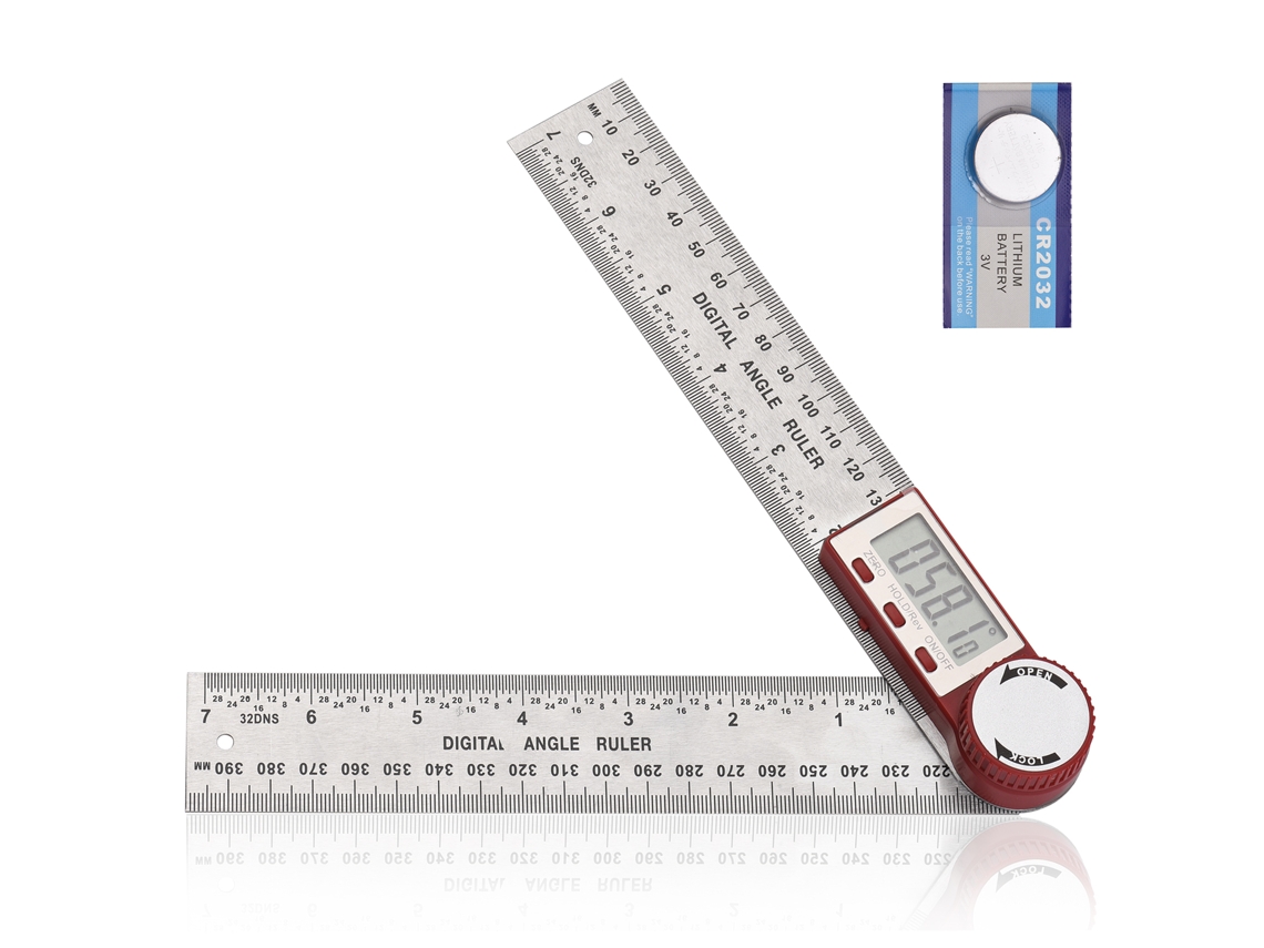 Régua Buscador de Ângulos Digital 7 Polegadas 200mm com Display Lcd para Carpintaria Construção Diy