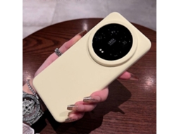 Capa Tkdaddy Para Xiaomi 14 Ultra De Silicone Líquido Suave Para A Pele Capa Para Celular Amarelo Claro