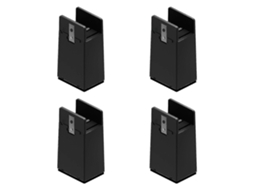 4x Elevador De Móveis De Cama 5/10 Cm Resistente Ajustável Extensão De Perna De Mesa Preta Slowmoose