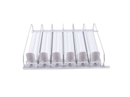 Nova Line organizador de Bebidas Auto puxante 6 Fileiras Ajustável Dispenser de Bebidas para Geladeira Branco