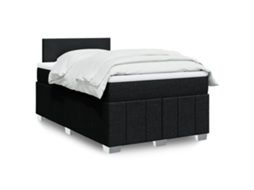 Vidaxl Cama Boxspring Com Colchão 120x190 Cm Tecido Preto