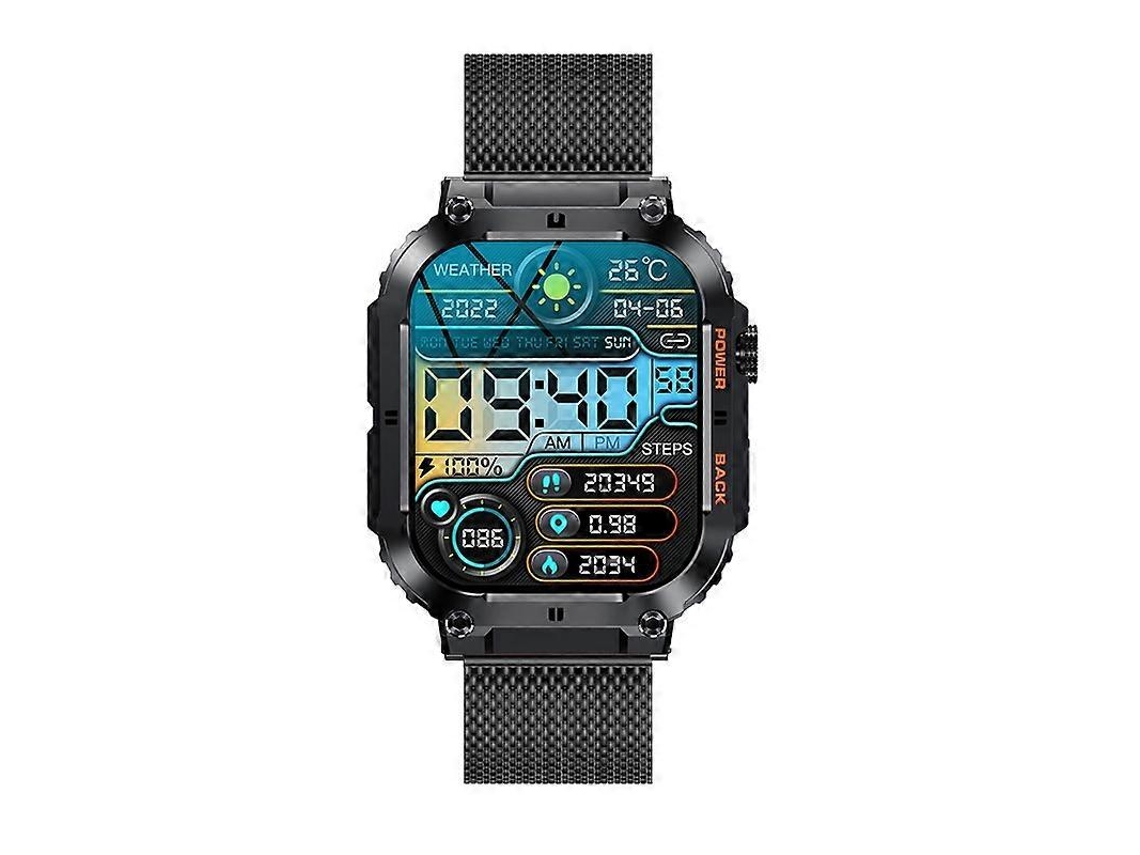 Relógio inteligente à prova d'água K57 Pro de 1,96 polegadas com chamadas Bluetooth, música e previsão do tempo Ly Ebike