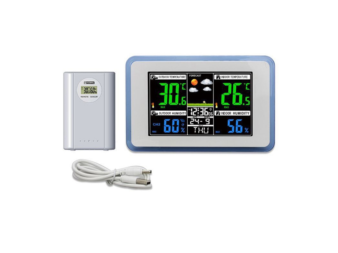 Medidor Digital de Temperatura e Umidade, Alta Precisão, Portátil, LCD, Luz de Fundo, Laboratório, Industrial | S/MARCA
