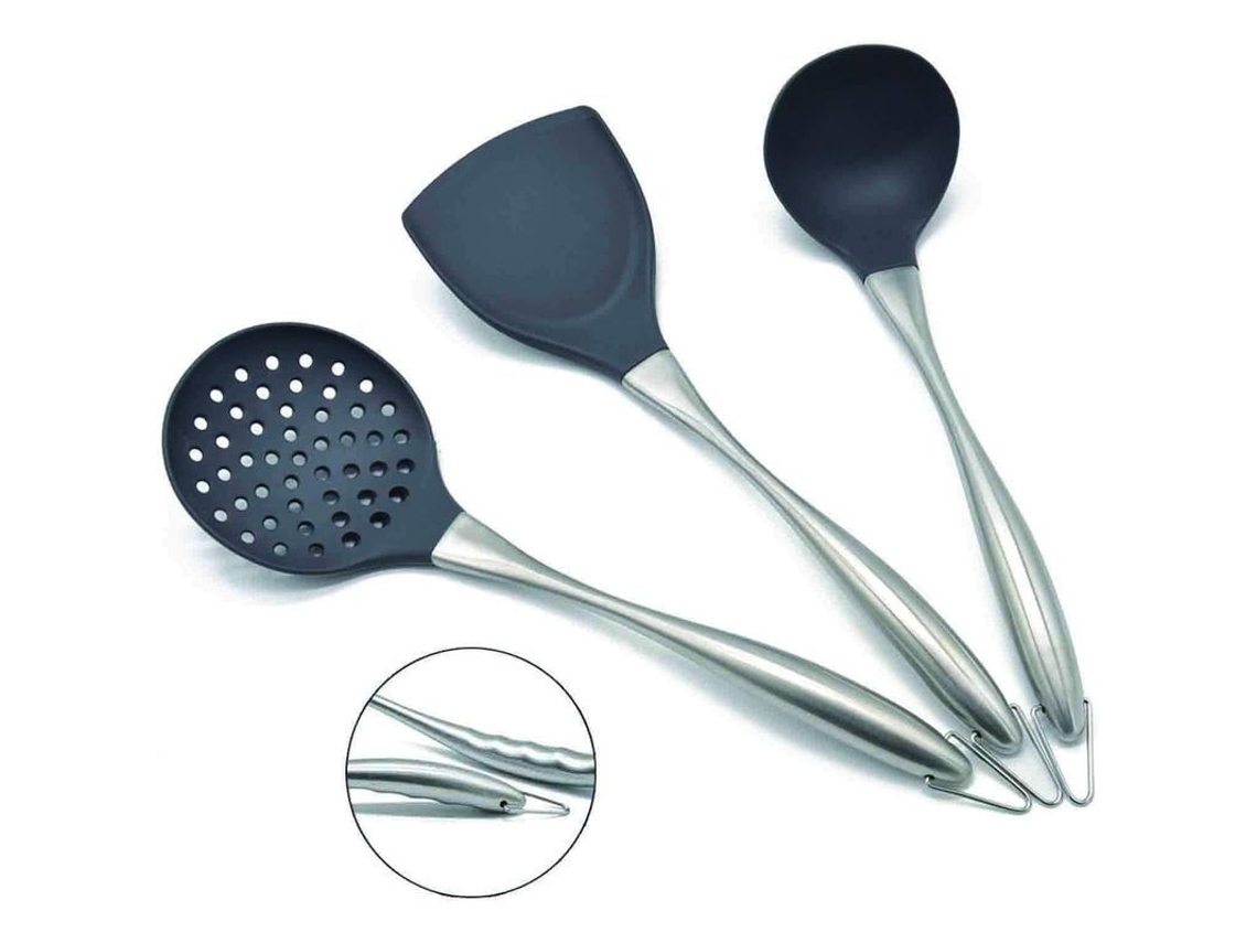 Conjunto de utensílios de Cozinha Nova Line em Silicone e Inox