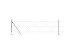 Conjunto 1 Poste De Cerca Vidaxl Prateado Aço (10 X 0,4 M)