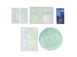 Adesivo de Parede Luminoso de Estrela Diy, Pvc, Decoração, Quarto Infantil, Glowing Star | S/MARCA