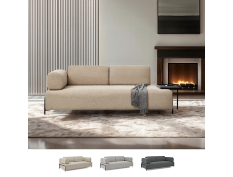 Sofá modular de 3 lugares com design moderno e mesas de centro diadema Modus Sofá