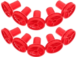 Clipes De Plástico Vermelho Kichvoe Para Esfregão, 10 Peças, Diâmetro