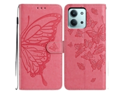 Capa De Celular Em Couro Com Estampa De Borboletas Em Relevo Para Redmi 15c 5g/4g (173 Mm, Tamanho Europeu).