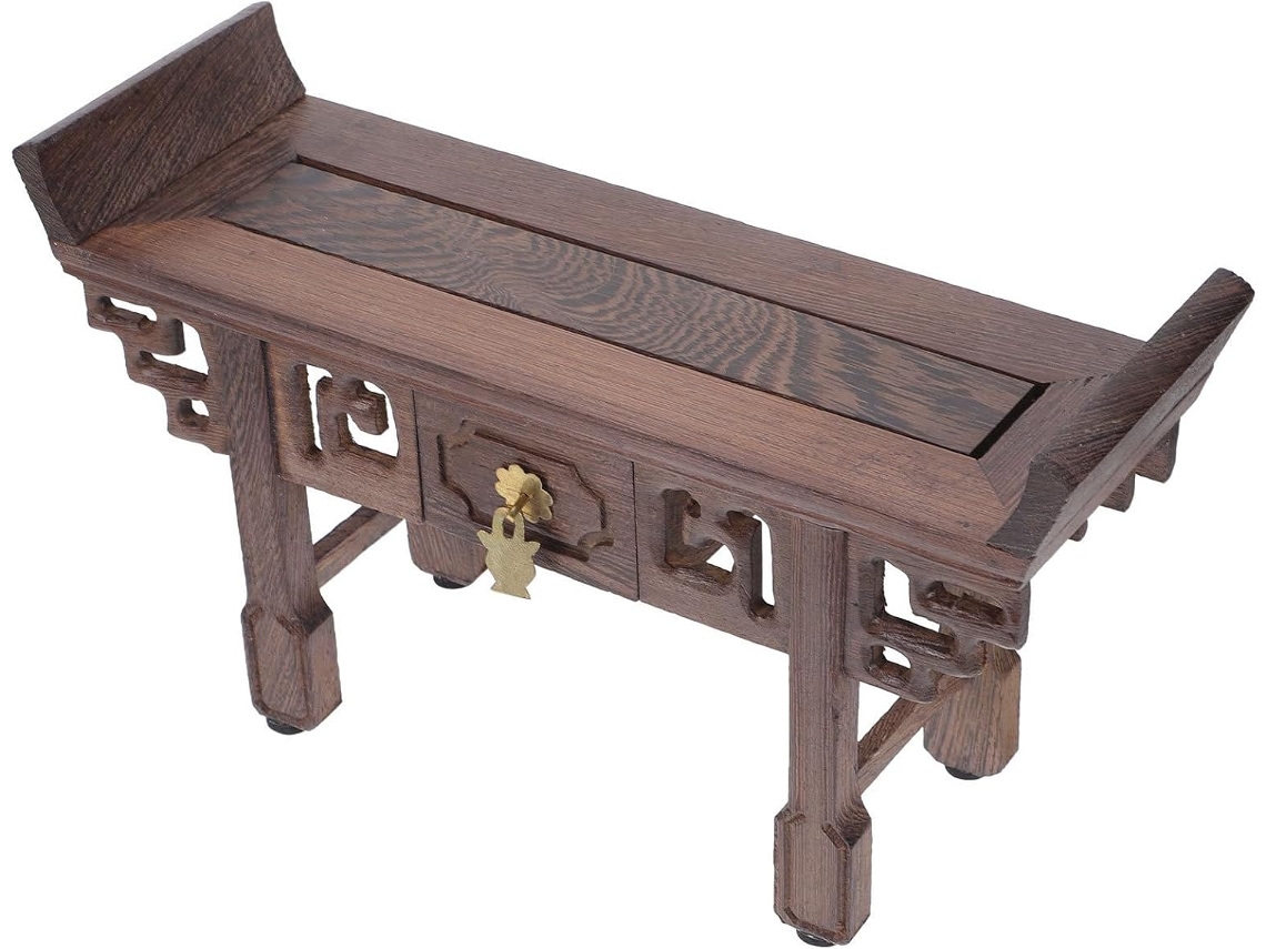 Suporte Madeira Entalhada Design Texturizado Bules Chaleiras Robusta Estilo Rústico Decoração Floricultura GOKOCO
