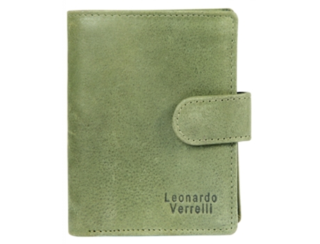 Carteira Porta-Cartões de Homem LEONARDO VERRELI Leonardo Verrelli Proteção Pele Verde
