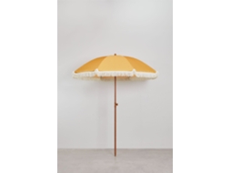 Guarda Sol Miska Ø175 Cm Em Tecido E Aço Poliéster Amarelo Curry Sklum