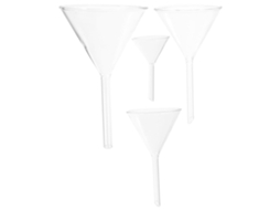 Conjunto De 4 Funis Vidro Fácil Manuseio Para Uso Em Laboratório, Feitos De Vidro Borossilicato, Tamanhos De 40a 90mm E