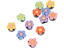 Conjunto de 12 prendedores decorativos em formato de flor para viagens de carro