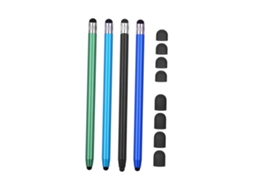 Caneta stylus universal 2 em 1, 8 pontas de borracha, compatível com tablets e celulares | S/MARCA