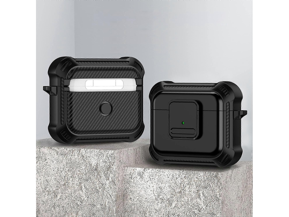 Capa protetora para fones de ouvido AirPods 3 em TPU + PC à prova de choque com interruptor. GIECY