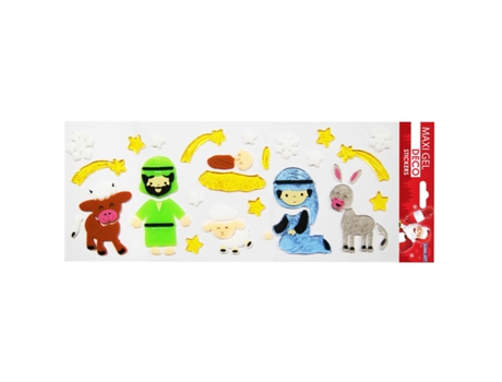 Adesivos de gel de natal para janelas - Presépio Global Gift