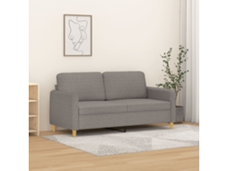 Vidaxl Sofá De 2 Lugares Tecido 140 Cm Cinzento-acastanhado