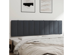 Vidaxl Almofadão De Cabeceira Hanko 183 Cm Veludo Cinzento-escuro