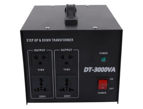 Conversor de voltagem Boost/Buck de 3000 W com bobina de cobre vermelho, portátil e multifuncional.