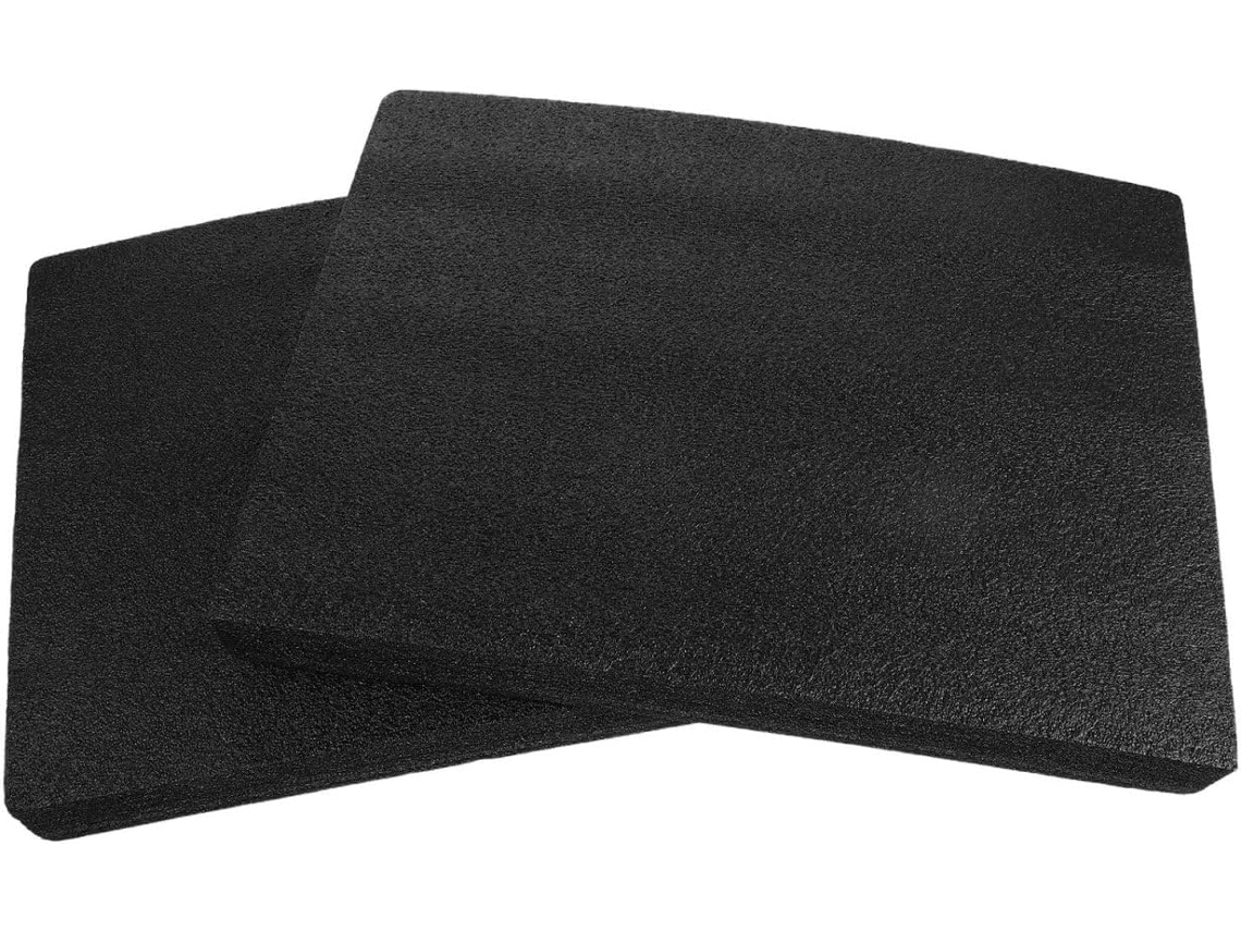 2 Peças Feuilles De Mousse De Polyéthylène Noires, 16x12 Pouces