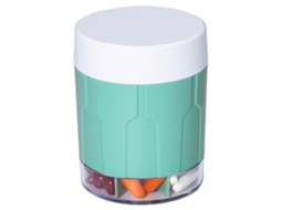 Organizador De Comprimidos Eifson 7 Compartimentos Rotativo Para Vitaminas Sem Bpa (ciano)
