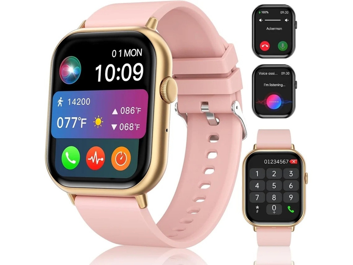 Smartwatch Com Tela De Toque Total 2.01 Para Telefones Android E Ios Monitor Frequência Cardíaca Oxigênio No Sangue Mais 100 Modos Yizhood