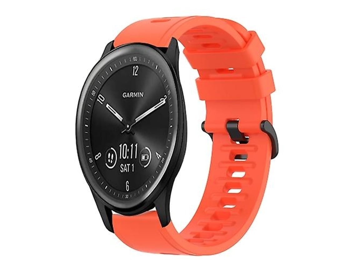 Pulseira De Relógio Lurelia Para Garmin Vivomove Sport 20 Mm Silicone Vermelho