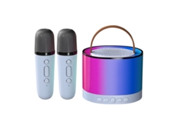Mini Máquina De Karaokê De Brinquedo, Caixa De Som Bluetooth Portátil Com 2 Microfones Sem Fio Para Meninas Da Yemaesre Aquaforge