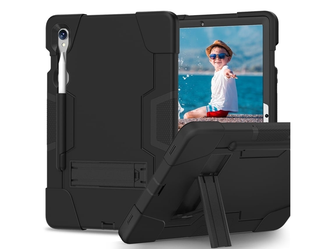 Capa Para Tablet Lurelia, Compatível Com Samsung Galaxy Tab S9/fe Sm X710 Anti Queda Totalmente Inclusivo, Preto, Pc, Proteção Antiquedas